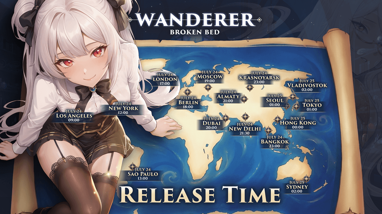 🌍 Worldwide release times for WANDERER: Broken Bed